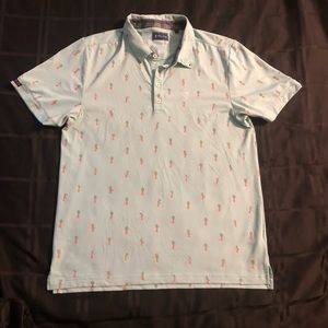 William Murray Polo Shirt Men Large Cactus Goldman All Over Print Short Sleeve